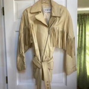 Leather Jacket with Fringe